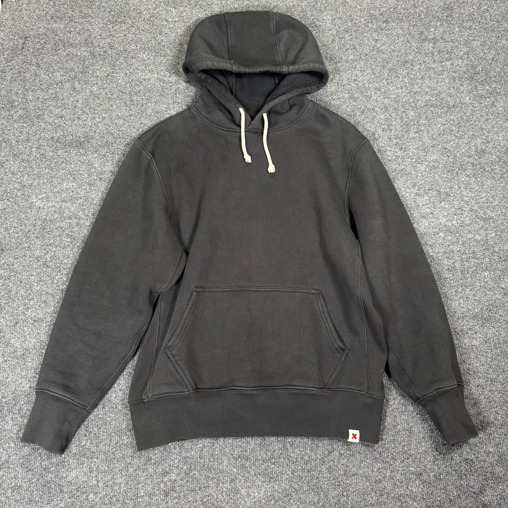 Best Made Co Mens Supima Cotton Fleece Hoodie Black Pullover Sweatshirt Size M